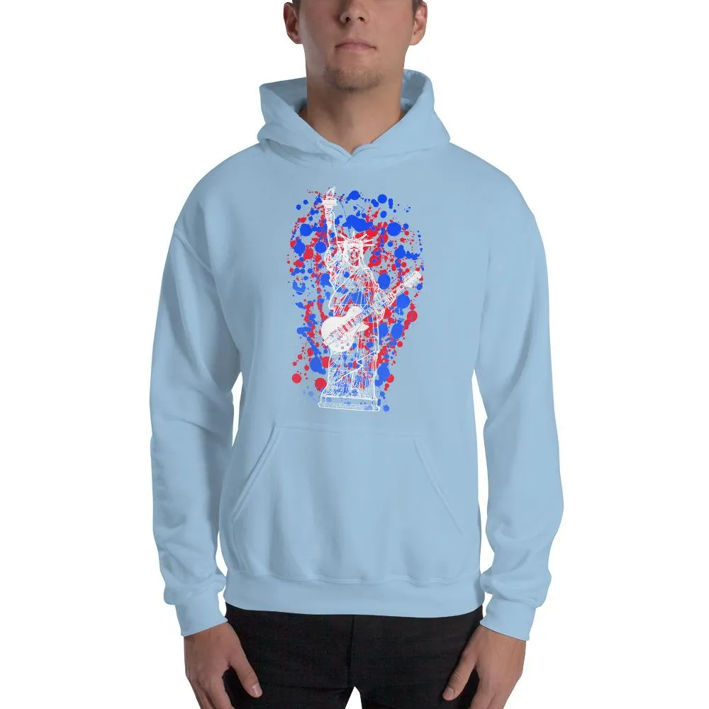 Patriotic Guitar Hoodie "Our Rocker of Liberty" by Axe Dr. Apparel