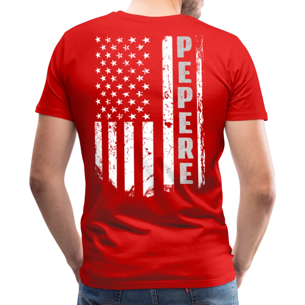 Pepere American Flag Men's Premium T-Shirt