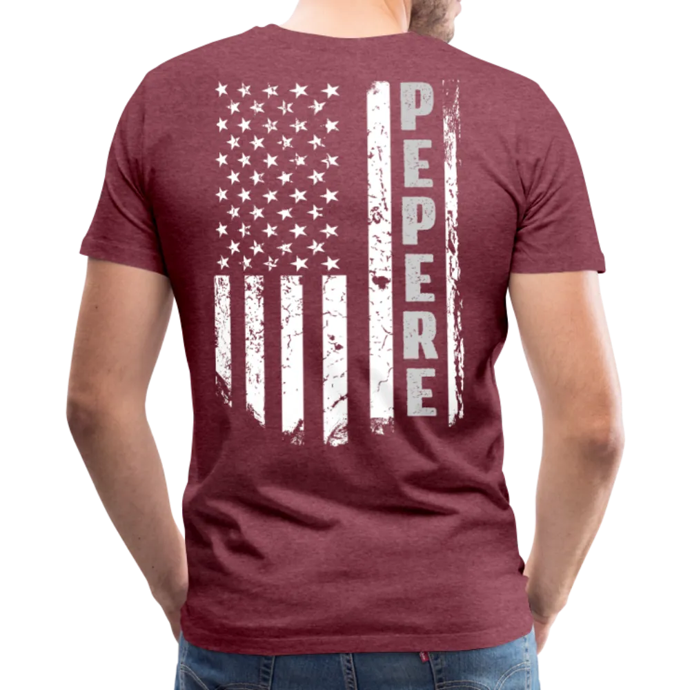 Pepere American Flag Men's Premium T-Shirt