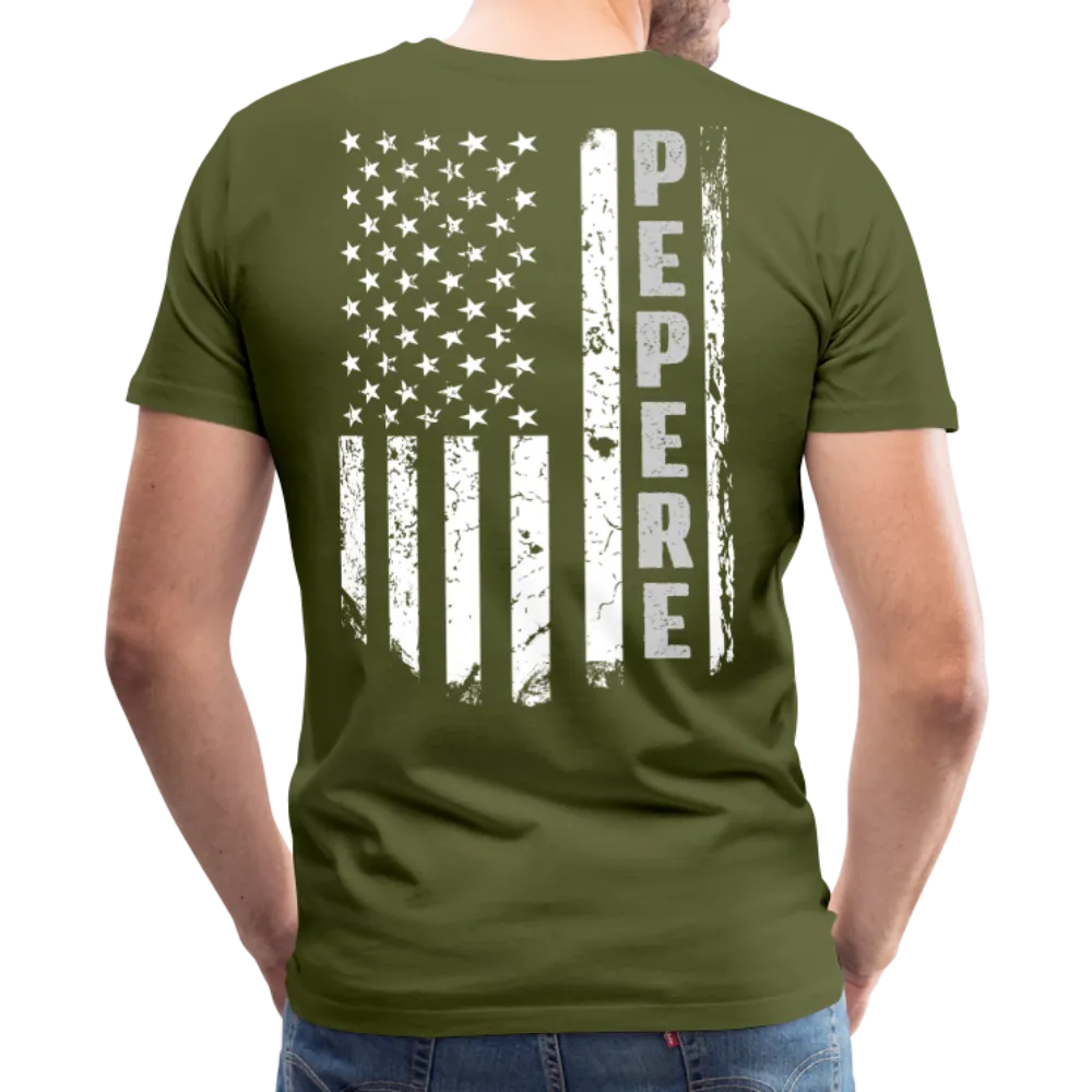 Pepere American Flag Men's Premium T-Shirt