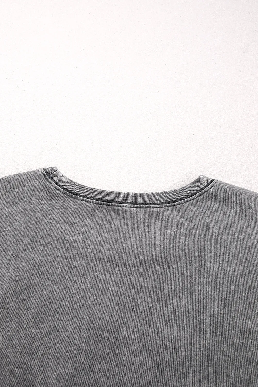 Philippine Gray Mineral Wash Half Sleeve Boyfriend Vintage T Shirt