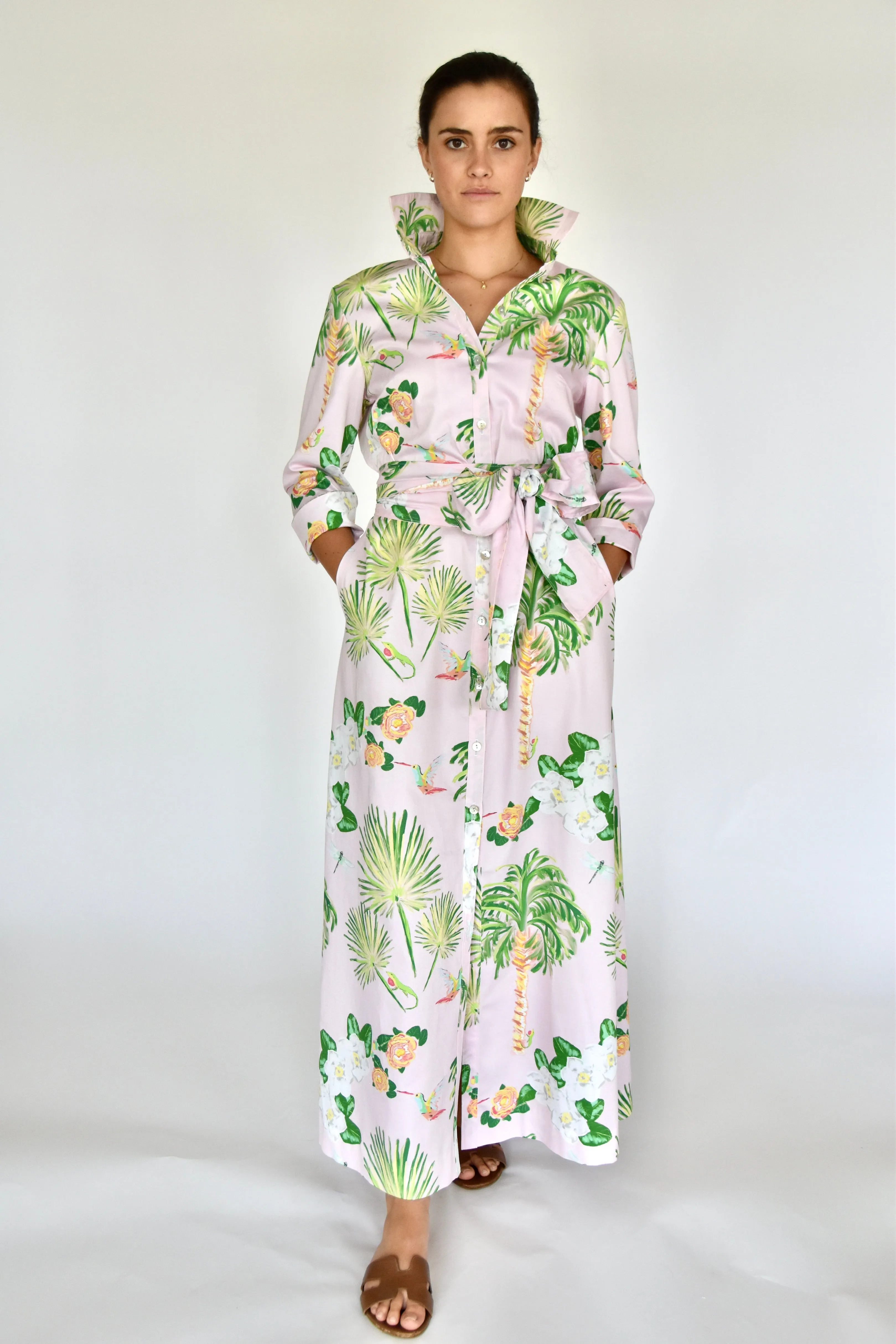 Pink Tropical Huntington Maxi Dress
