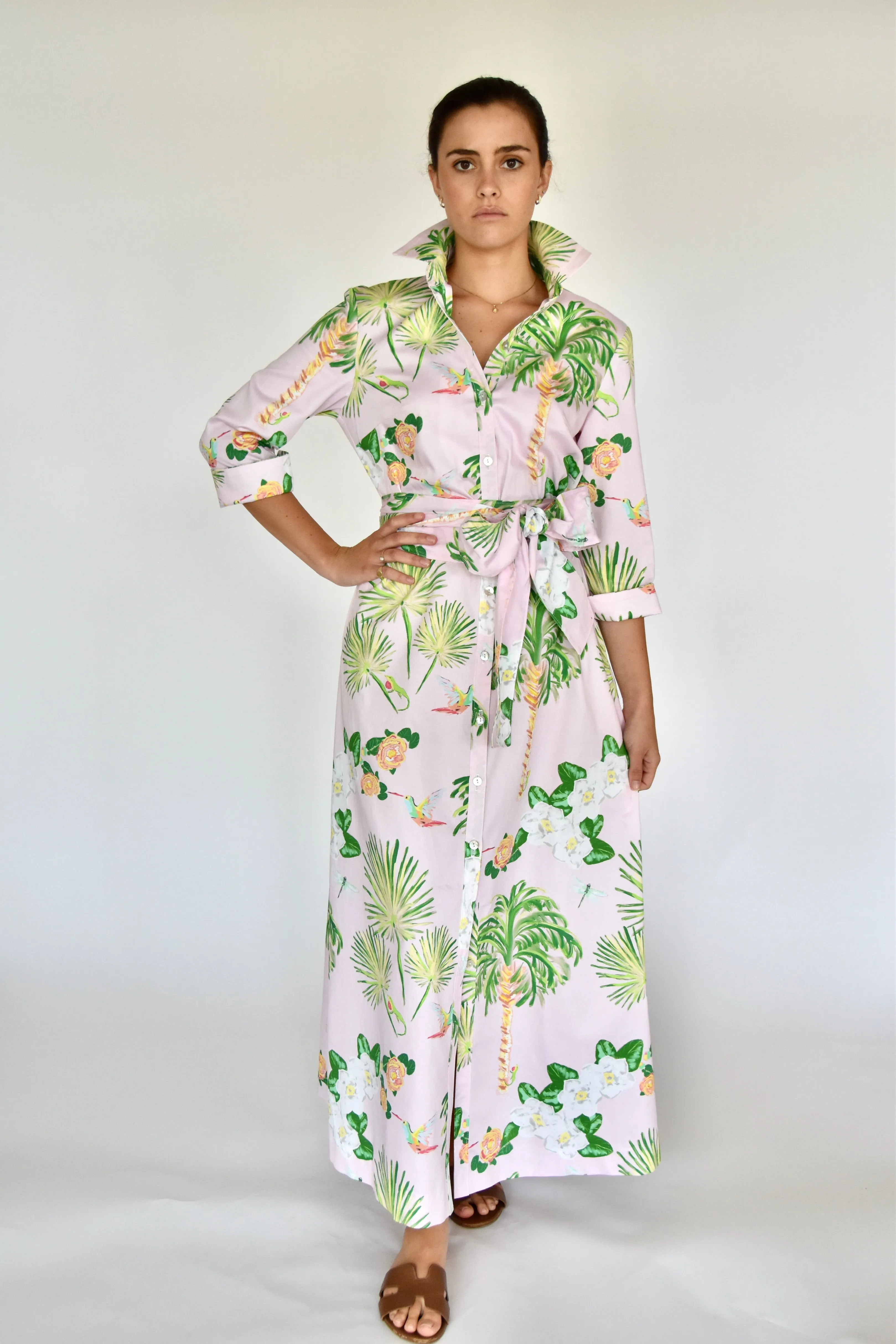 Pink Tropical Huntington Maxi Dress