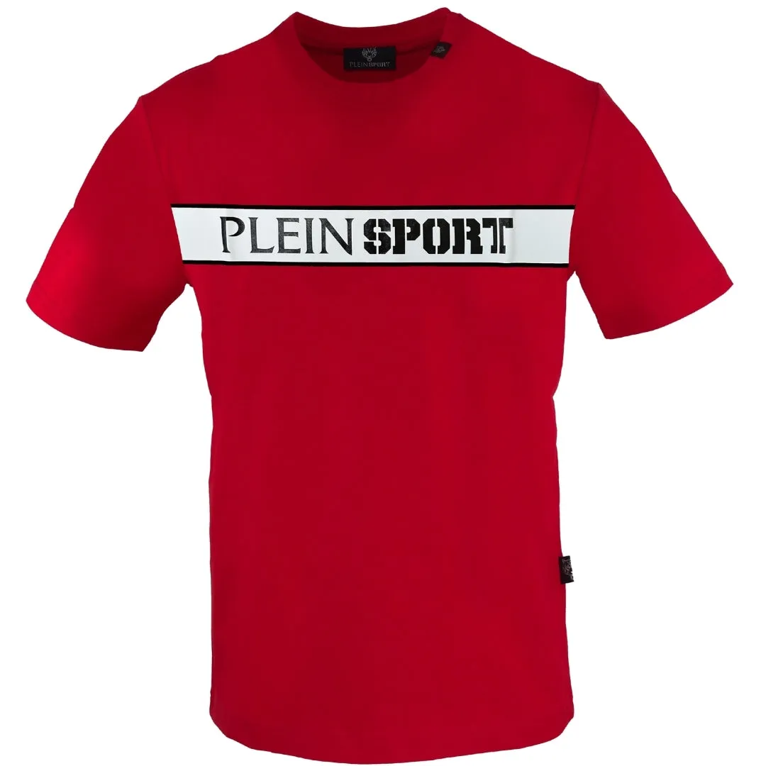Plein Sport Mens TIPS405 52 T-Shirt Red