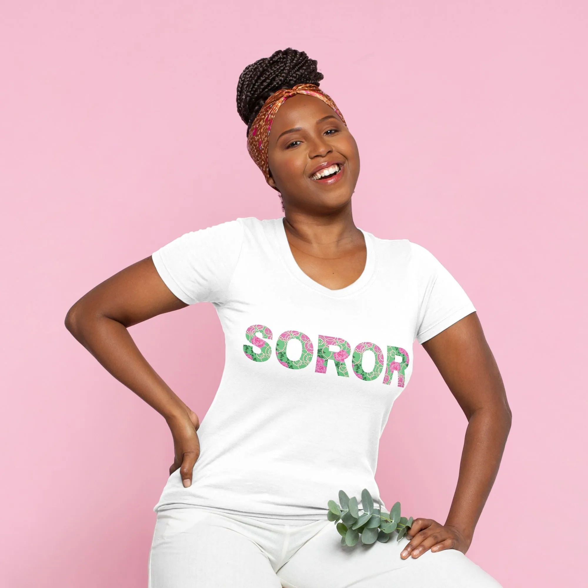 PNK Signature Pink & Green Soror T-shirt