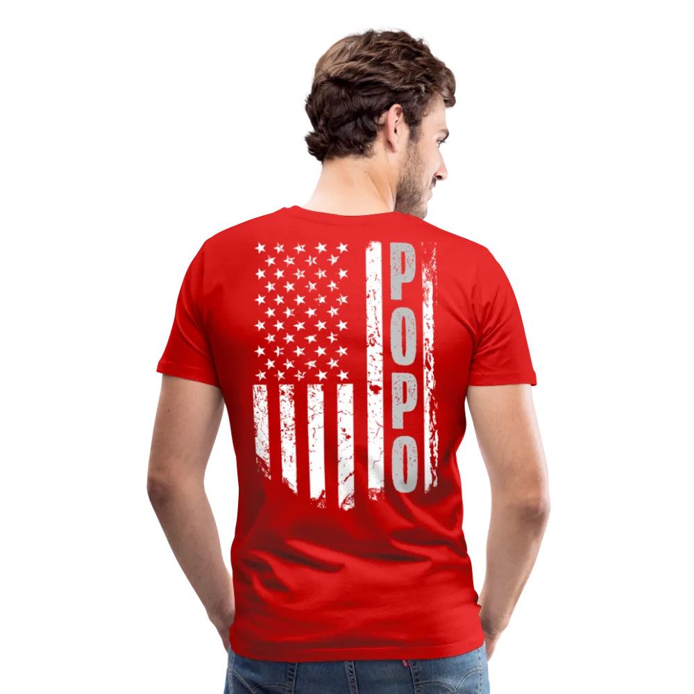 Popo American Flag Men's Premium T-Shirt