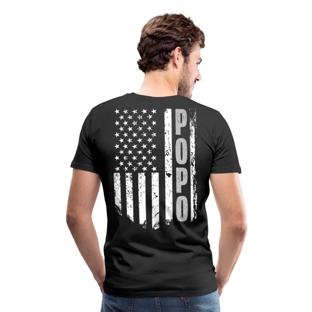 Popo American Flag Men's Premium T-Shirt