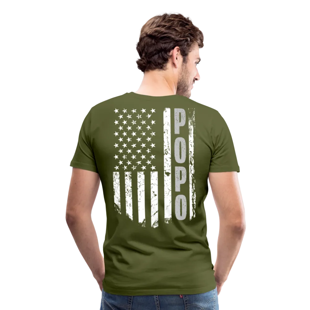 Popo American Flag Men's Premium T-Shirt