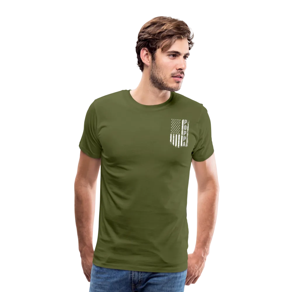 Poppa American Flag Men's Premium T-Shirt