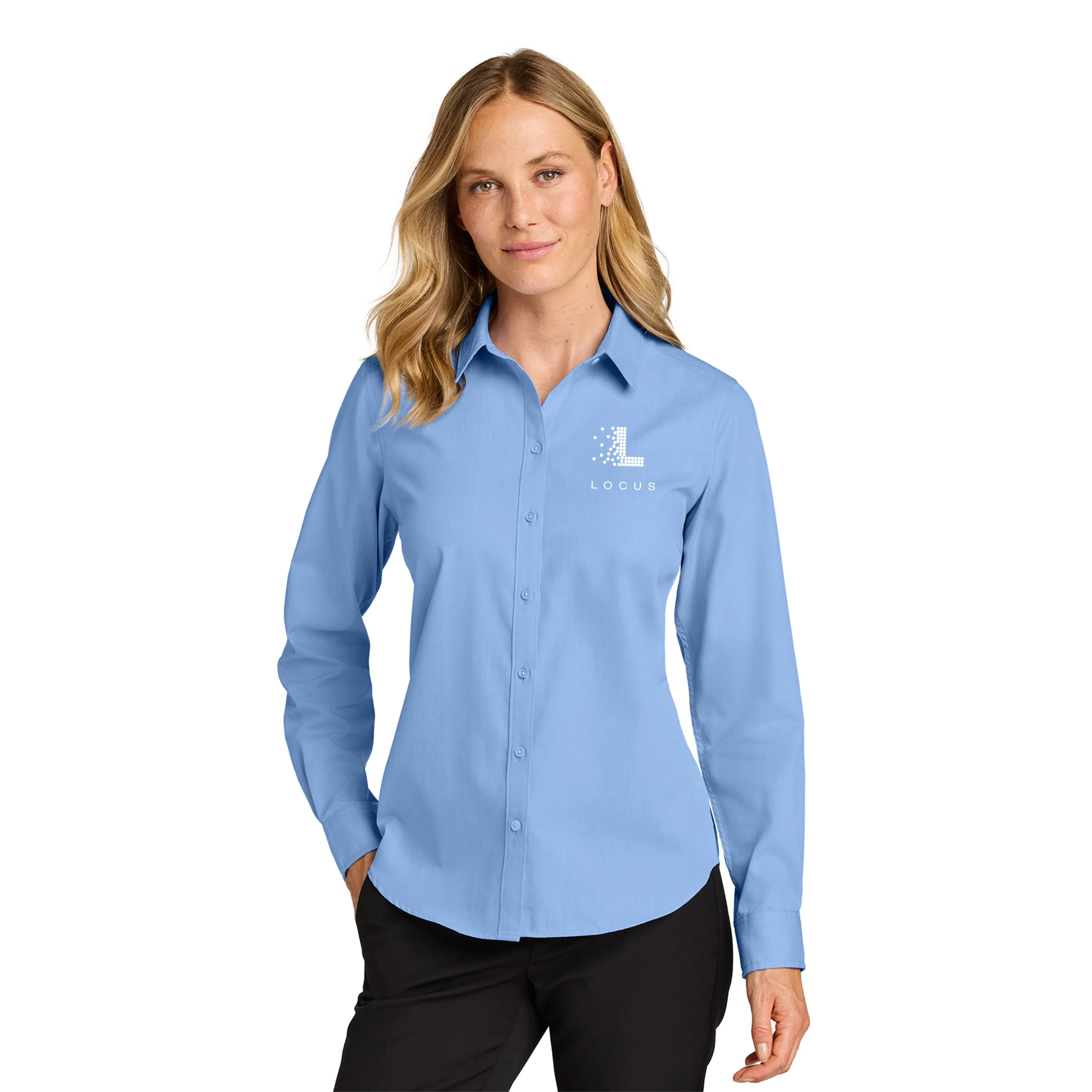 Port Authority - Ladies Long Sleeve Nailhead Easy Care Shirt. LW816.