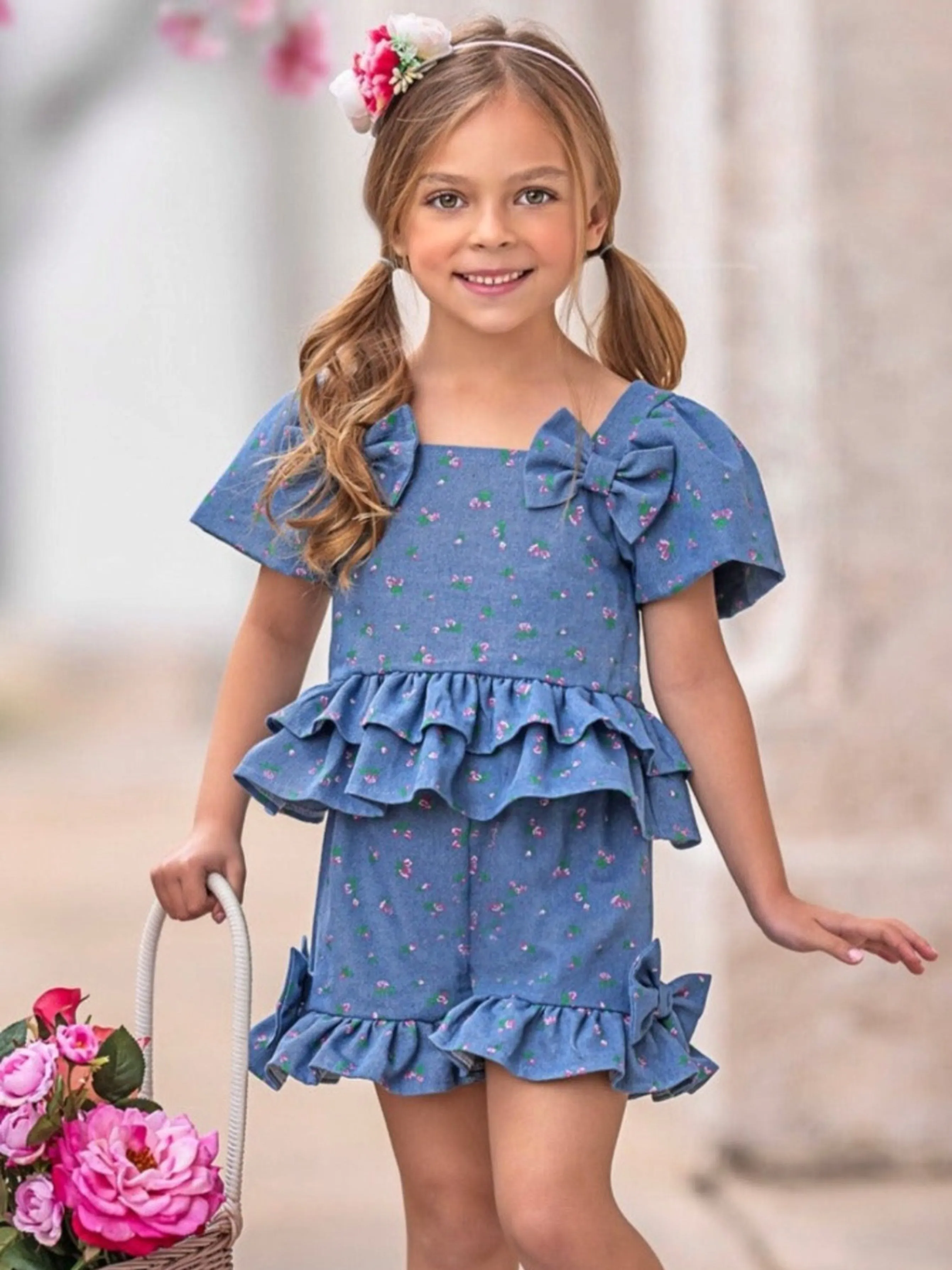 Pretty Blooms Floral Top and Short Set