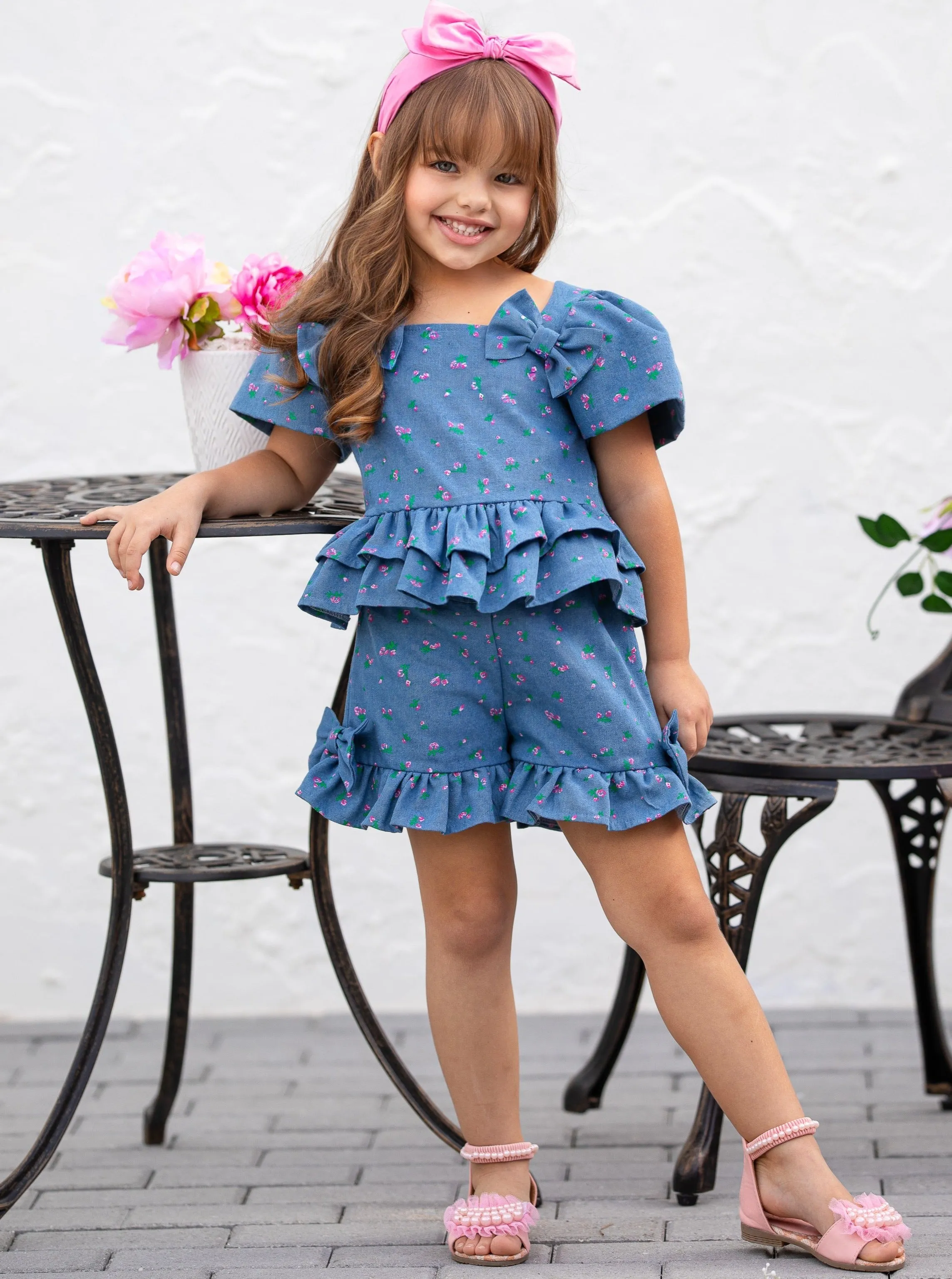 Pretty Blooms Floral Top and Short Set