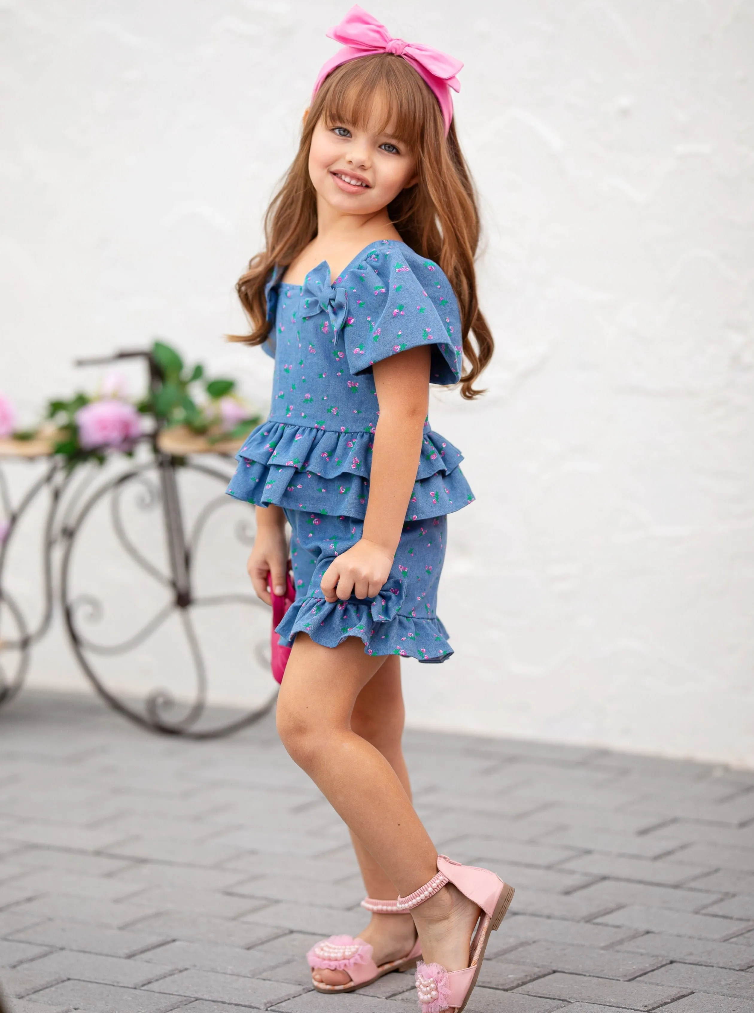 Pretty Blooms Floral Top and Short Set