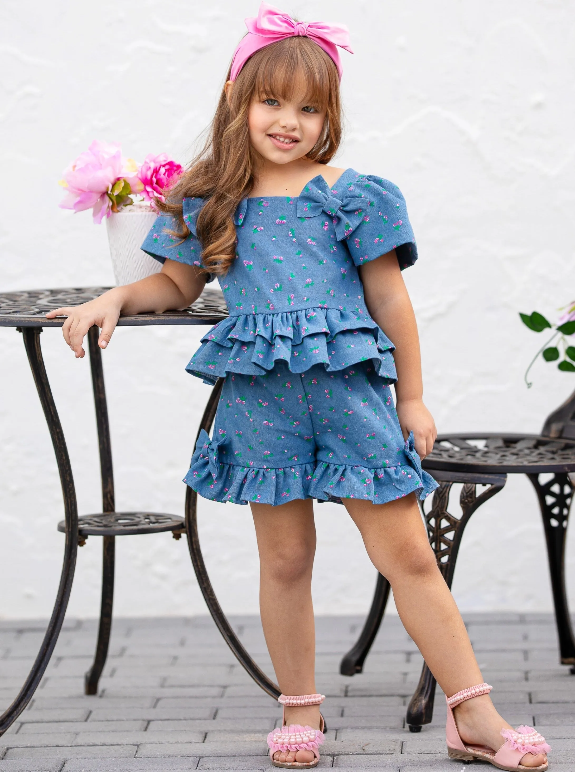 Pretty Blooms Floral Top and Short Set