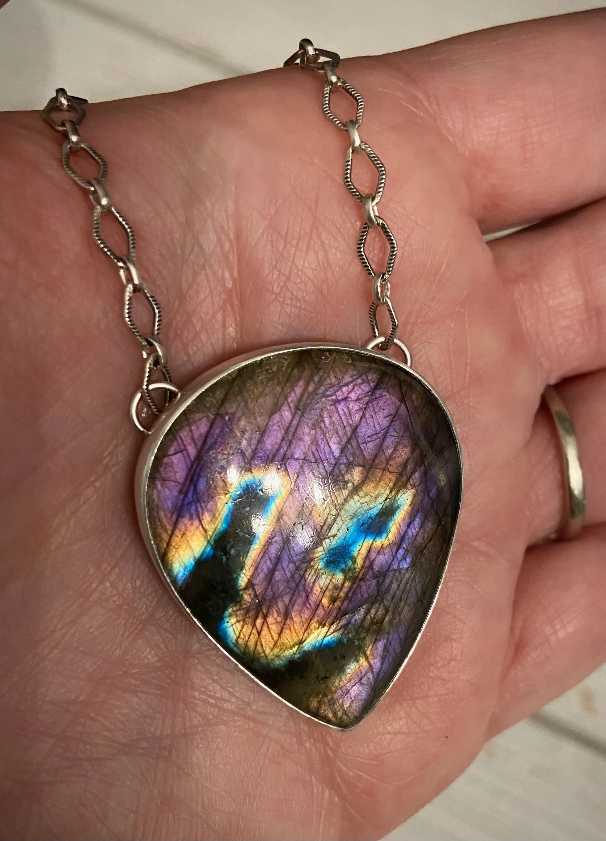 Purple Labradorite Necklace