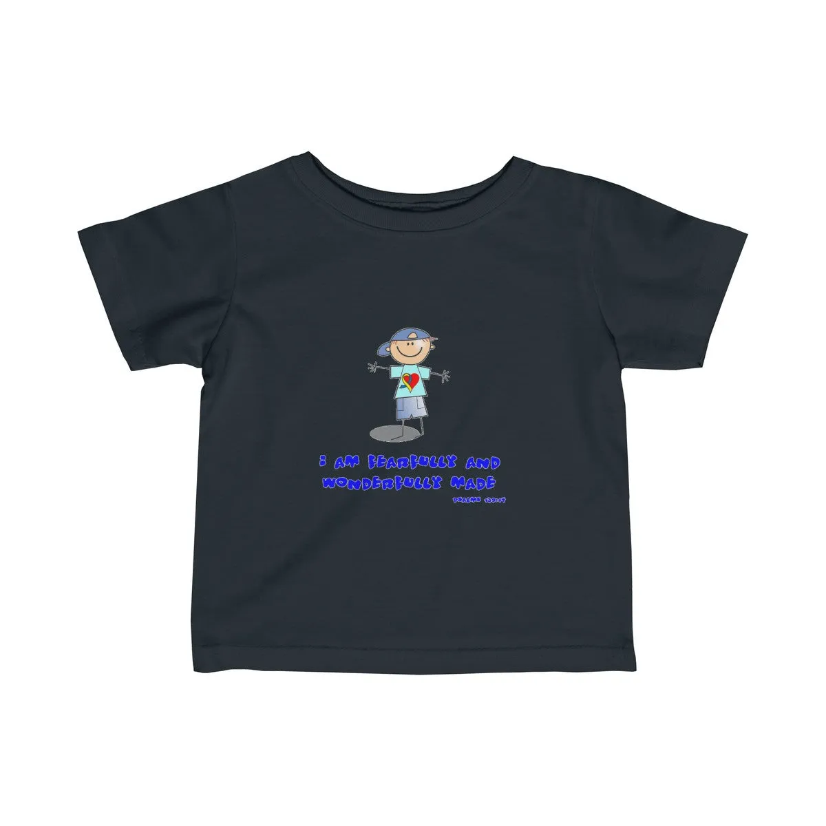 "Wonderfully Made" Down Syndrome Boy Infant Fine SS Jersey Tee