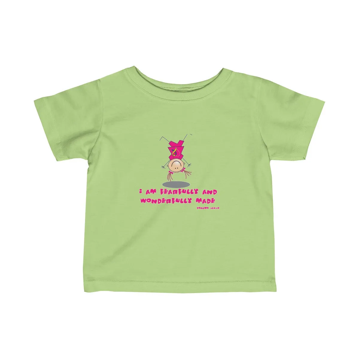 "Wonderfully Made" Down Syndrome Girl Infant Fine Jersey Tee