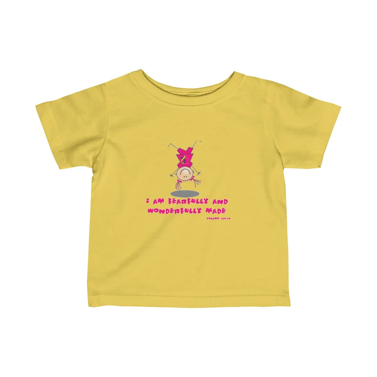 "Wonderfully Made" Down Syndrome Girl Infant Fine Jersey Tee