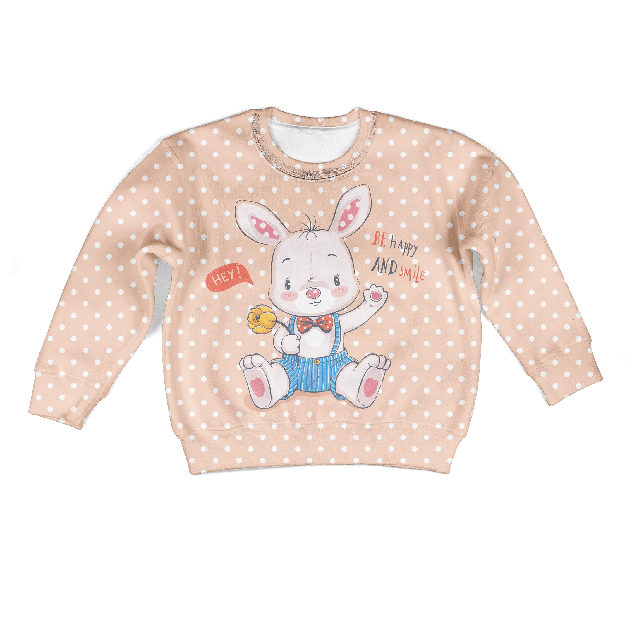 Rabbit Be Happy And Smile Custom Cosplay Kid Hoodie