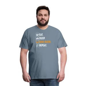Radiowave Rituals: 'Eat. Sleep. Ham Radio. Repeat' - Men's Premium T-Shirt