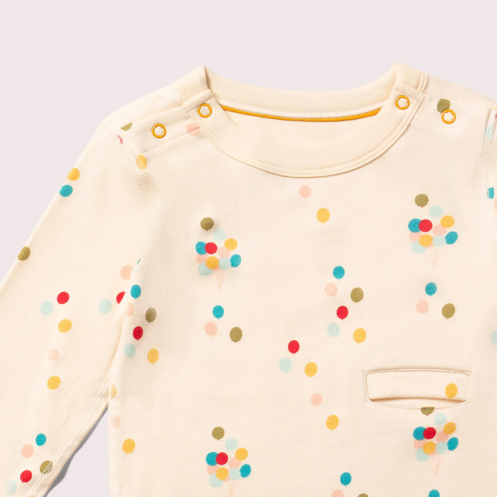 Rainbow Balloons Easy Feeding Adaptive Long Sleeve T-shirt