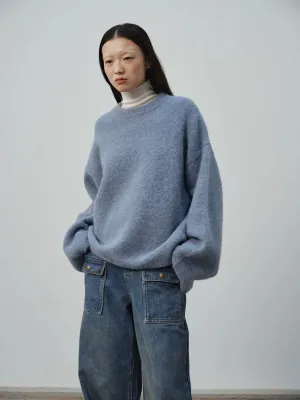 Rainbow Candy Half-High Collar Wool Sweater