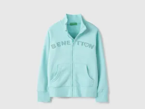 Regular Fit High Neck Embossed Sweatshirts