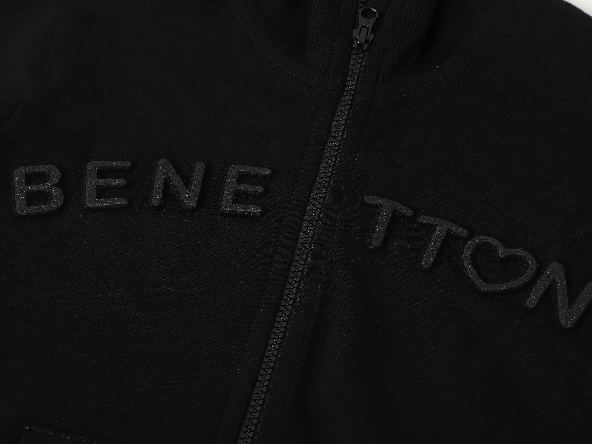 Regular Fit High Neck Embossed Sweatshirts