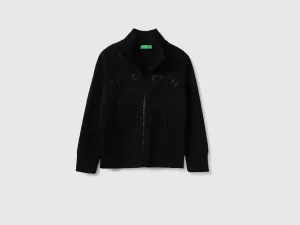 Regular Fit High Neck Embossed Sweatshirts