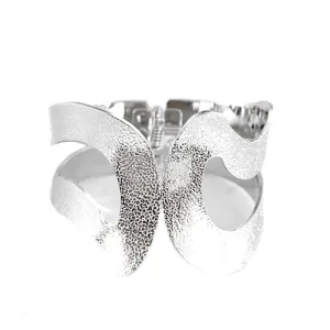 RHODIUM HINGED BRACELET  #HB10066_RHODIUM (HB16 /R-Rack I)