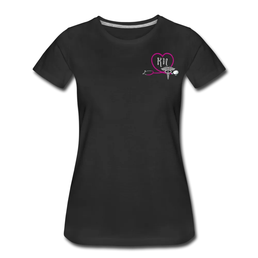 RN Nurse Flag Women’s Premium T-Shirt (No Name On Front)