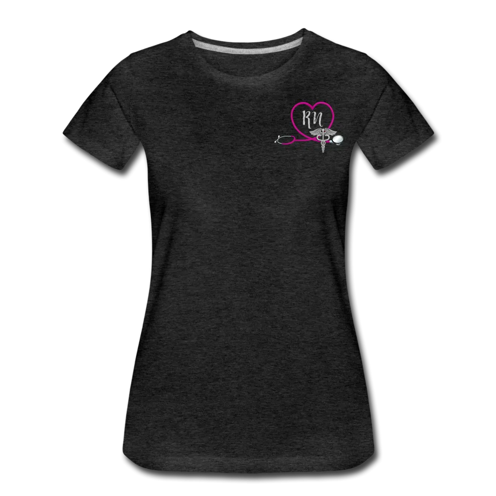 RN Nurse Flag Women’s Premium T-Shirt (No Name On Front)