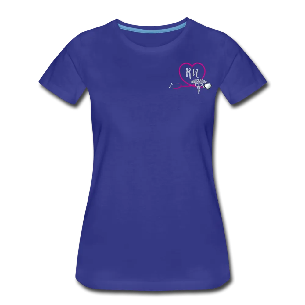 RN Nurse Flag Women’s Premium T-Shirt (No Name On Front)