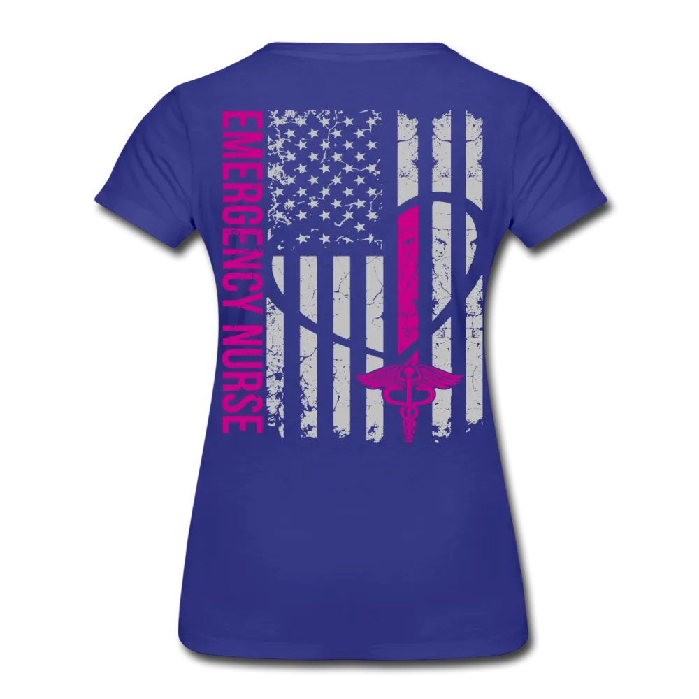 RN Nurse Flag Women’s Premium T-Shirt (No Name On Front)
