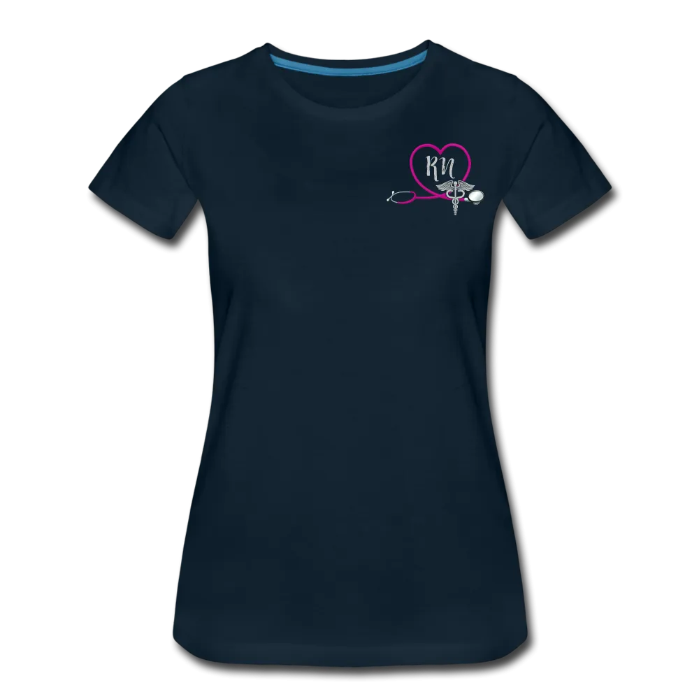 RN Nurse Flag Women’s Premium T-Shirt (No Name On Front)