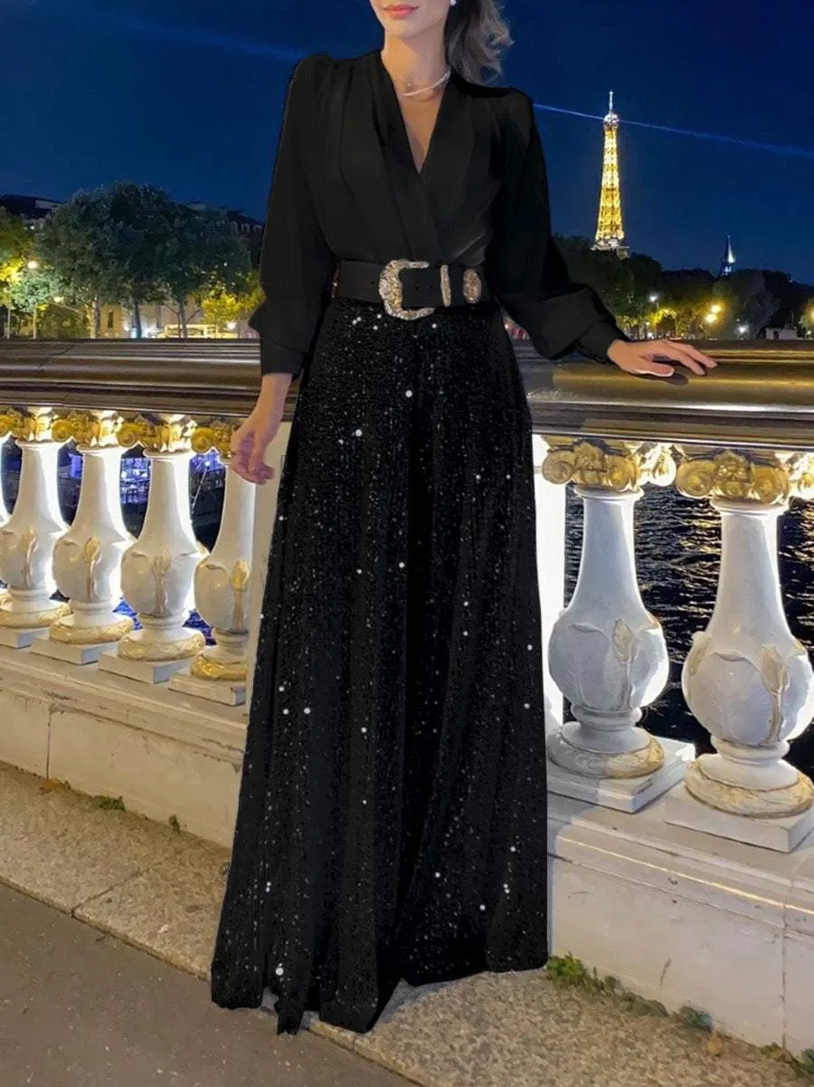 Rosina - Radiant Sequin Detail Woman's Evening Dress