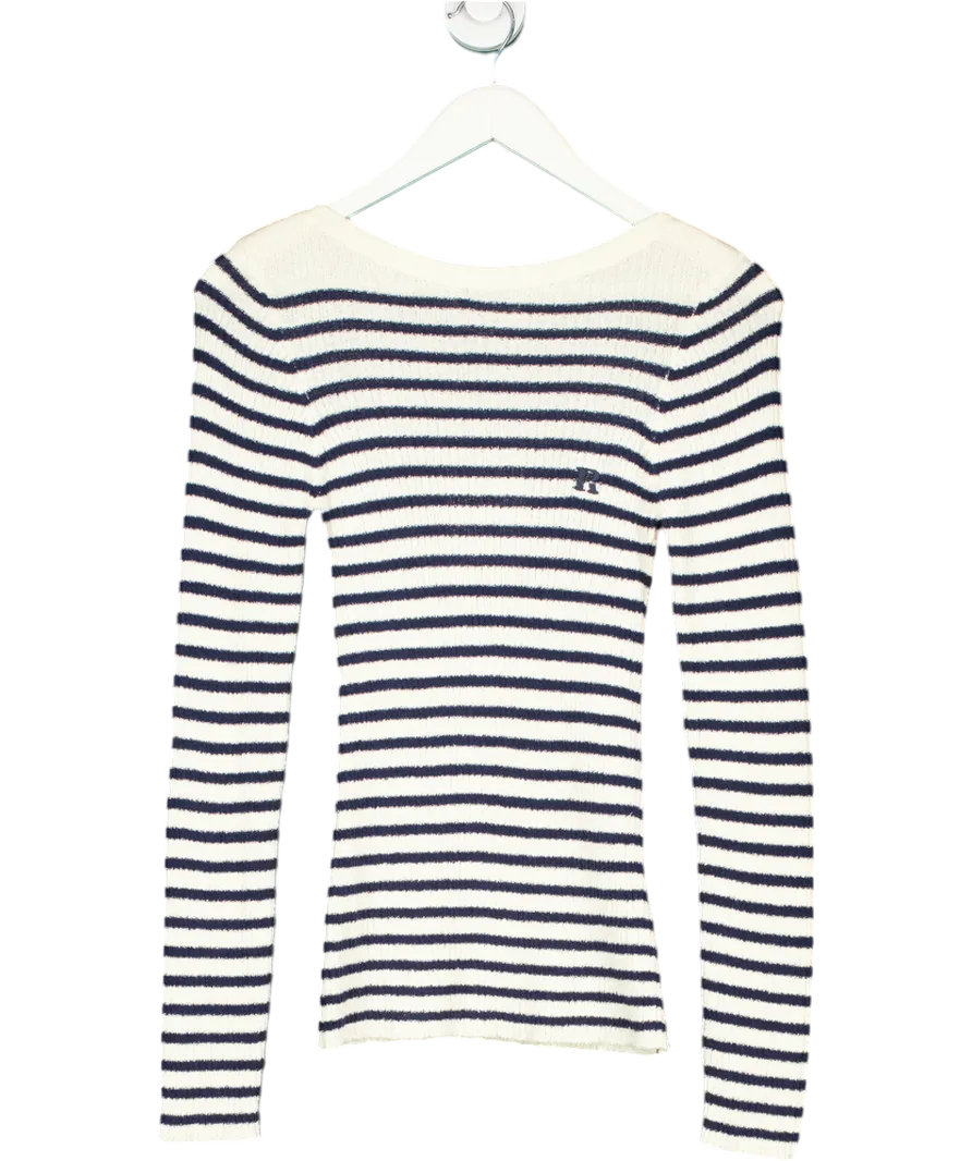Rouje Cream/Black Classic Breton Mylene Striped Sweater UK 8
