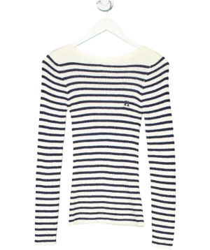 Rouje Cream/Black Classic Breton Mylene Striped Sweater UK 8