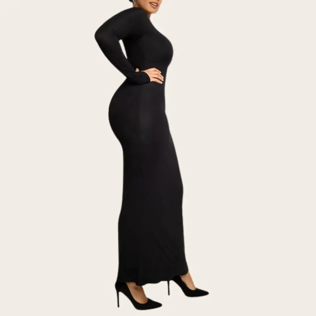 Sabina - Ultra Flattering Design Woman's Long Sleeve Shapewear Jurk