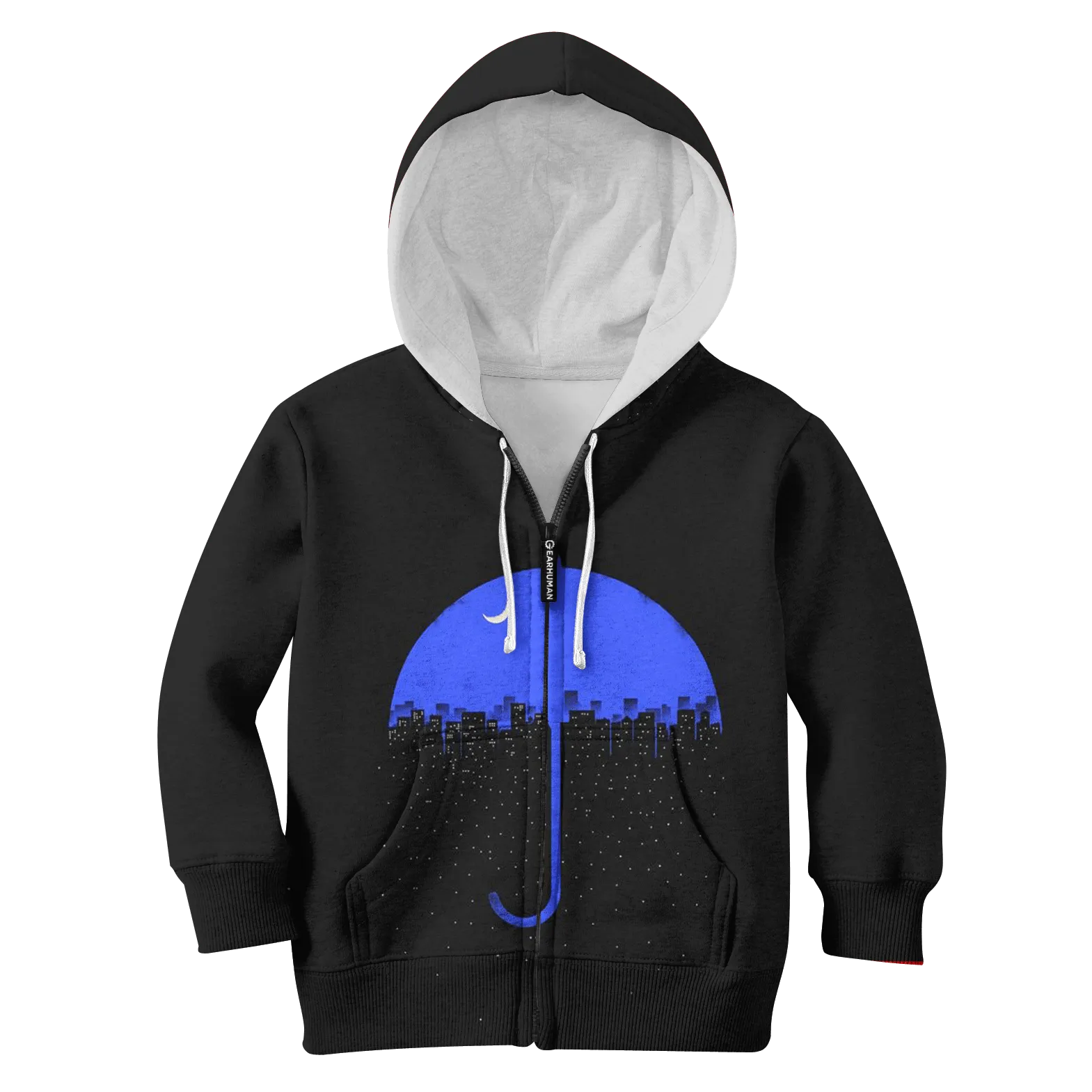 Scenery Of Night City Custom Cosplay Kid Hoodie