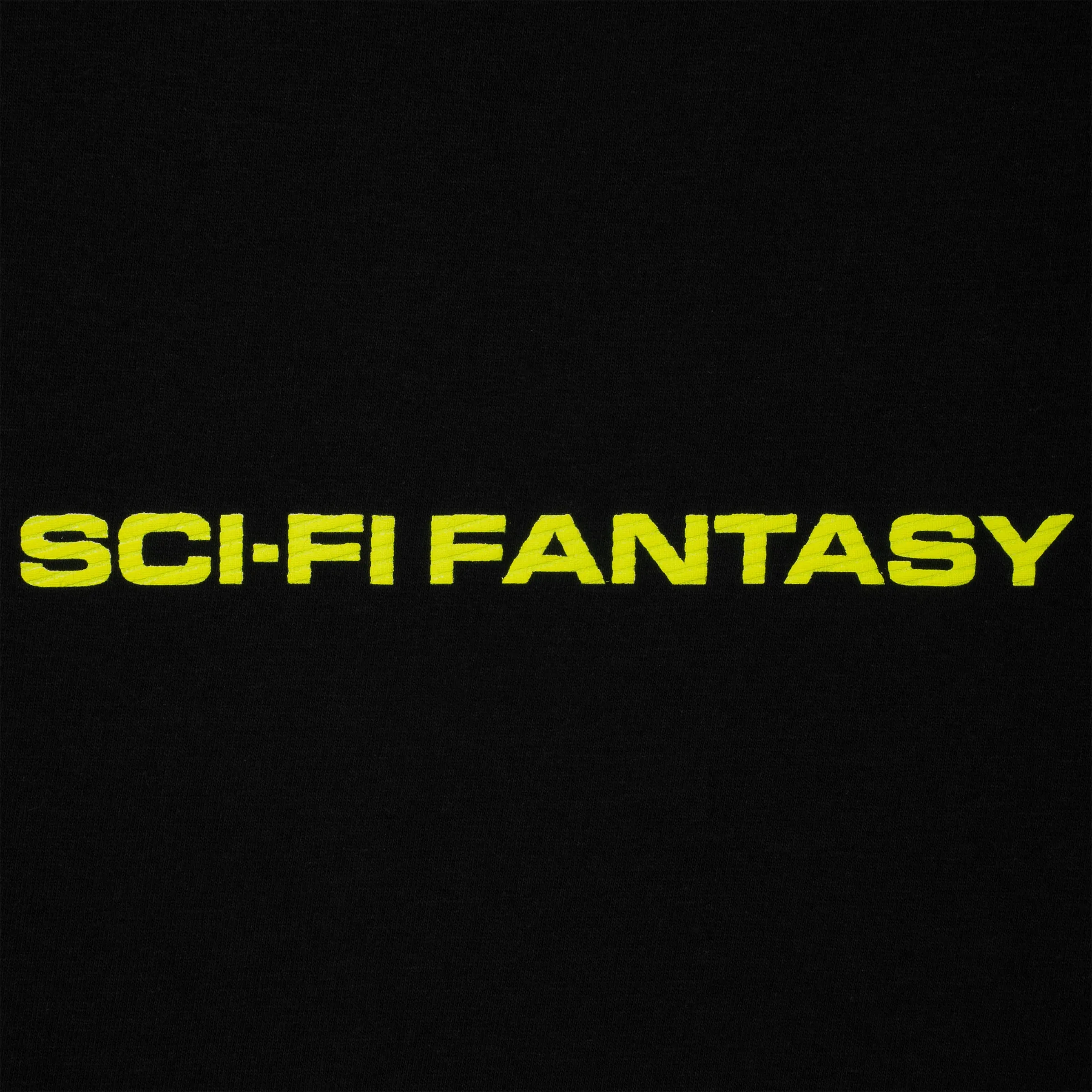 SCI-FI FANTASY TEXTURED LOGO TEE - BLACK