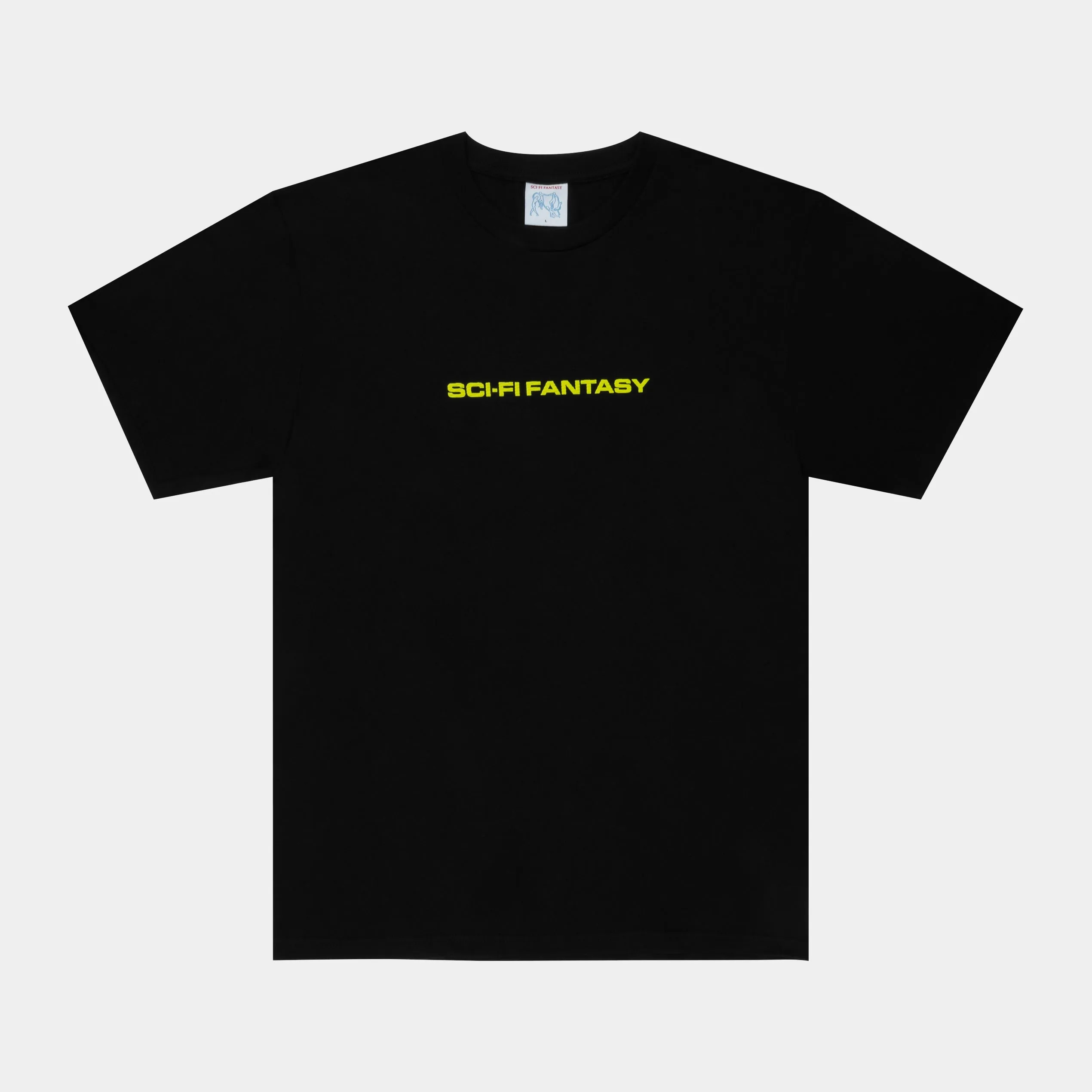 SCI-FI FANTASY TEXTURED LOGO TEE - BLACK