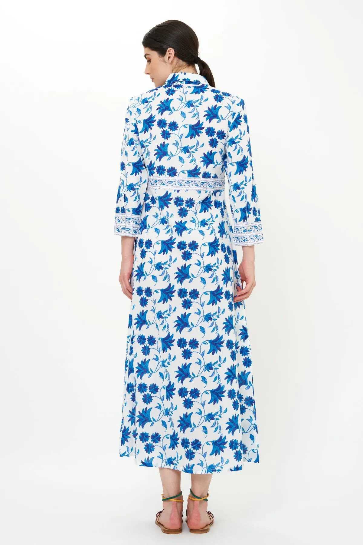 Shirt Dress Maxi - Marion Blue
