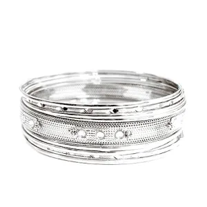 SILVER PLUS SIZE BRACELET  #KB00800PLUS_SILVER (RH16/XC8)