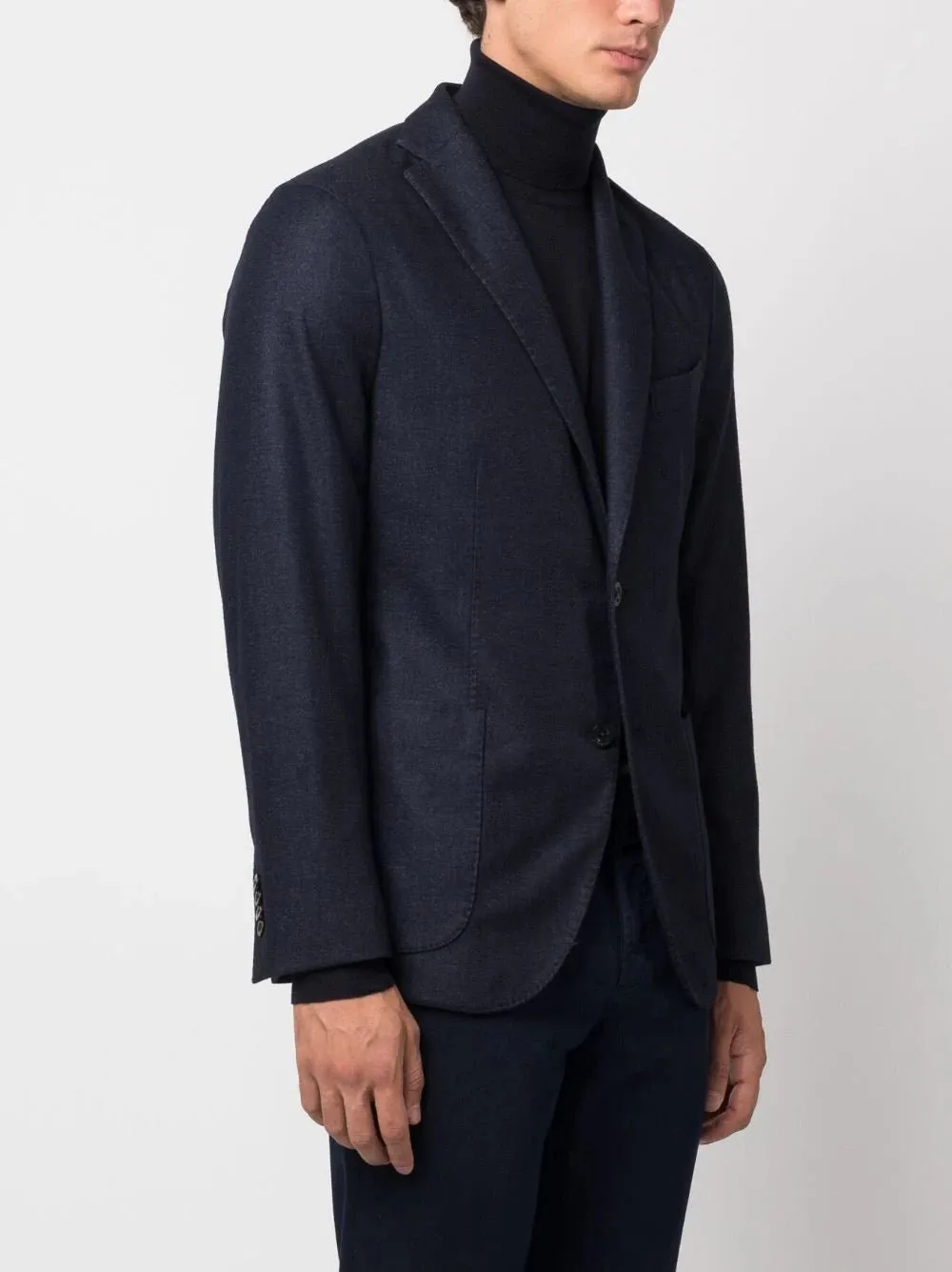 Single-Breasted Wool-Blend Blazer