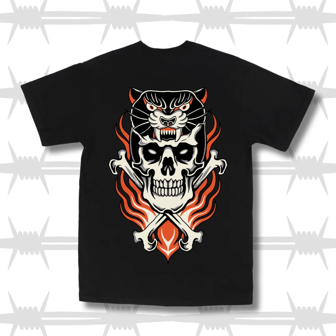 Skull Panther Tee - Black