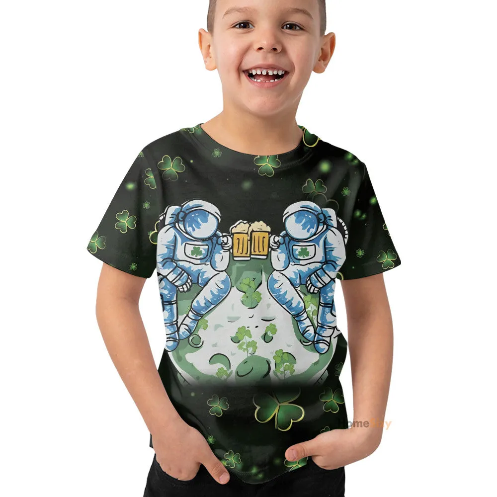 St Patrick Drinking Out Space Custom Kid Tshirt QT305274Hf