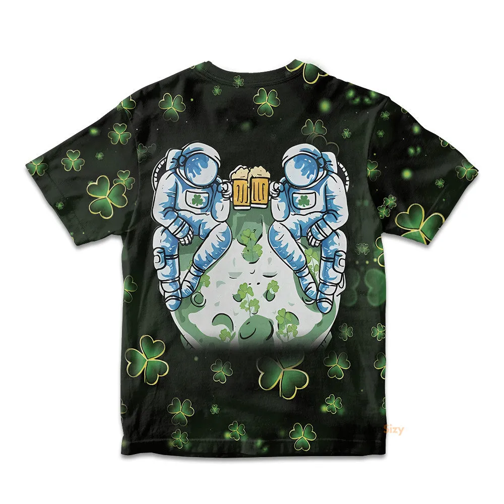 St Patrick Drinking Out Space Custom Kid Tshirt QT305274Hf