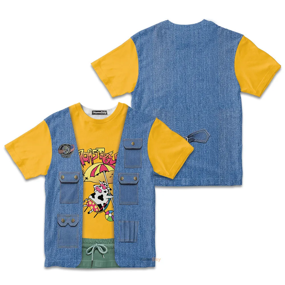 Stranger Things Dustin Henderson Cosplay Costume Kid Tshirt QT206063Tf