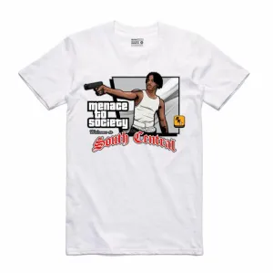 Streetwear on Demand GTA MENACE TEE WHITE